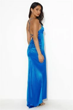 Events Of Class Satin Maxi Dress Blue -Hello Molly Shop 230928HM 1420 1698386782