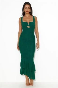 Party Pal Maxi Dress Forest Green
