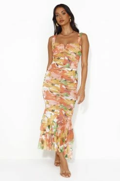 Style Perfection Mesh Maxi Dress Orange -Hello Molly Shop 231103HM 0341 1700545776