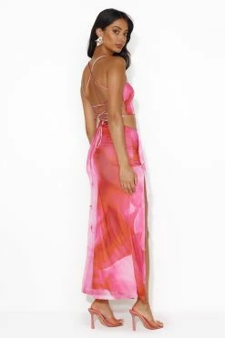 In Detail Mesh Maxi Dress Pink -Hello Molly Shop 231103HM 0527 1700546143