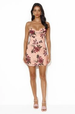 Brand New Vibe Lace Mini Dress Pink
