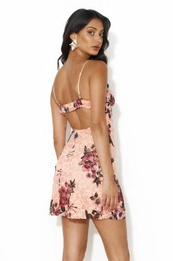 Brand New Vibe Lace Mini Dress Pink -Hello Molly Shop 231103HM 1013 1700543470