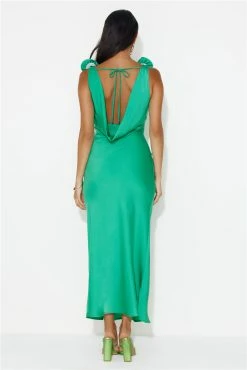 Event Of All Events Satin Maxi Dress Green -Hello Molly Shop 231124HM13714 1702603046