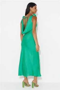 Event Of All Events Satin Maxi Dress Green -Hello Molly Shop 231124HM13715 1702603046
