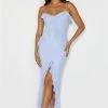 Hotel Flowers Frill Maxi Dress Light Blue -Hello Molly Shop 231124HM14384 1703116859