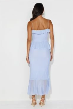 Hotel Flowers Frill Maxi Dress Light Blue 12 Hotel Flowers Frill Maxi Dress Light Blue -Hello Molly Shop 231124HM14396 1703116859