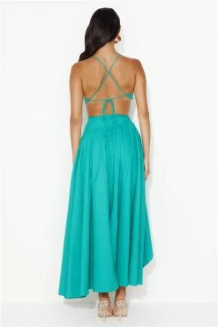 Frolicking Fields Midi Dress Green -Hello Molly Shop 231124HM14759 1703116512