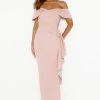 Moonlit Masquerade Off Shoulder Maxi Dress Blush -Hello Molly Shop 231130HM15574 1704418404