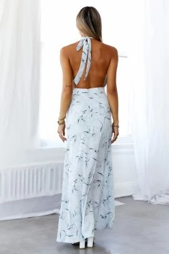 HELLO MOLLY Lush Gardenia Love Maxi Dress Blue -Hello Molly Shop 592A9980 1628135753