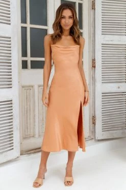 Drinks On Me Midi Dress Light Orange -Hello Molly Shop 9e2075251b588ce77144