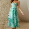 Seasonal Party Strapless Midi Dress Green -Hello Molly Shop A03I3229 1697079991 cecd4ce3 ee13 459a a0d1 71ccb2c095c9