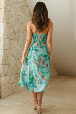 Seasonal Party Strapless Midi Dress Green -Hello Molly Shop A03I3238 1697079991 28c76e96 2712 4378 82e1 43831d9fffa6