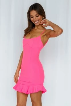 Feel Like Day Drinking Dress Hot Pink -Hello Molly Shop A03I3637 1627956382
