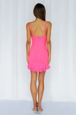 Feel Like Day Drinking Dress Hot Pink -Hello Molly Shop A03I3639 1627956382