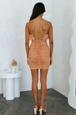 Laced Hearts Dress Orange -Hello Molly Shop A03I3757 1649834731