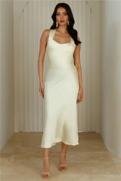 Tie It Up Girl Maxi Dress Yellow -Hello Molly Shop A03I4060 1697082664