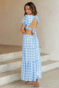 Gingham Fantasy Maxi Dress Blue 18 Gingham Fantasy Maxi Dress Blue -Hello Molly Shop A03I6516 1634511084 e73930cb eedc 415a 81e2 824aed824e8a