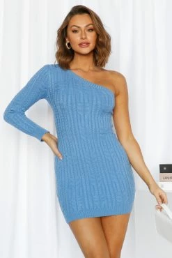 Angela Knit Dress Blue -Hello Molly Shop A03I7830 1659074724
