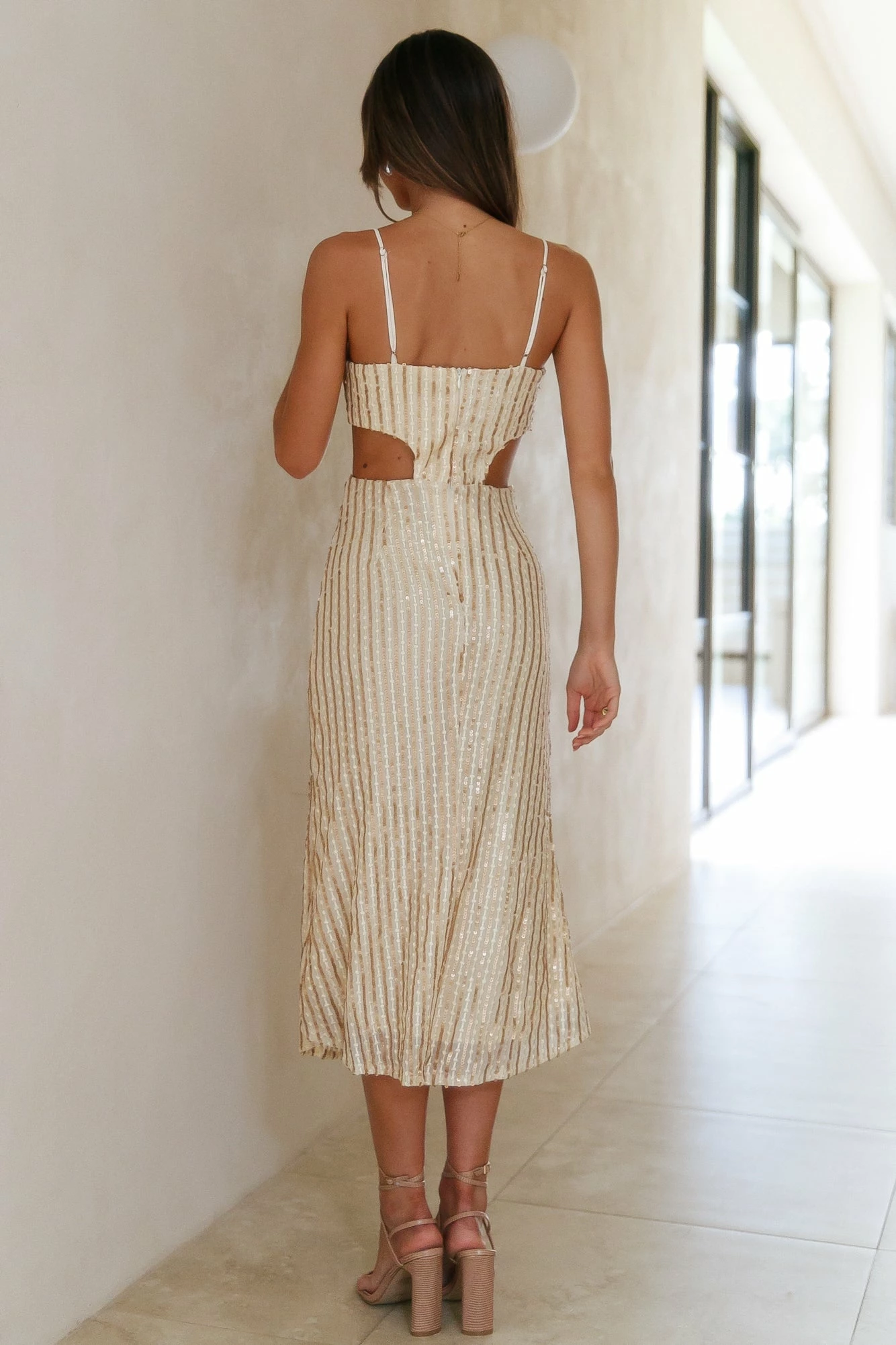 Sparkling Love Midi Dress Gold Sequin 7 Sparkling Love Midi Dress Gold Sequin - Image 5