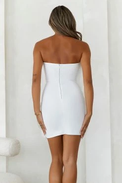 HELLO MOLLY Bring The Extravagance Feather Mini Dress White -Hello Molly Shop A23I0196 1700433013