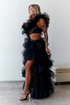 HELLO MOLLY Drinks On The House Tulle Top Black -Hello Molly Shop A23I0251 1680064959 d8b5e663 25a9 44f7 a758 7d9e3be62dc5