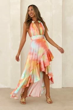 Sunset By The Sea Maxi Dress Coral 10 Sunset By The Sea Maxi Dress Coral -Hello Molly Shop A23I4004 1686874299
