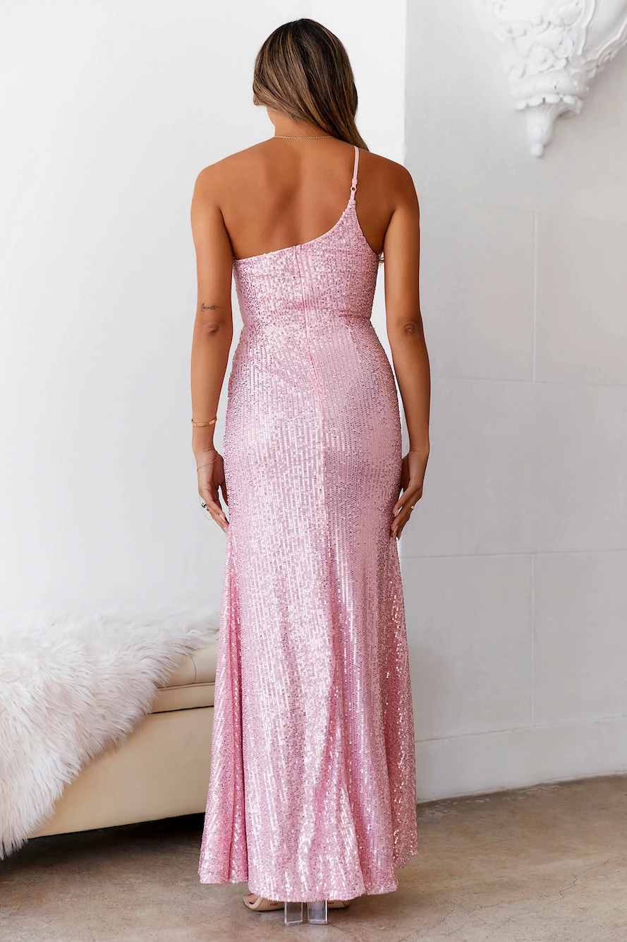 DEAR EMILIA A New Glow Sequin Maxi Dress Pink 7 DEAR EMILIA A New Glow Sequin Maxi Dress Pink - Image 5