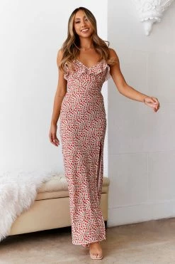 Breezy Fit Maxi Dress Red -Hello Molly Shop A23I6950 1678452547