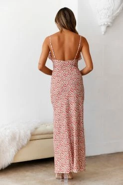Breezy Fit Maxi Dress Red -Hello Molly Shop A23I6979 1678452548