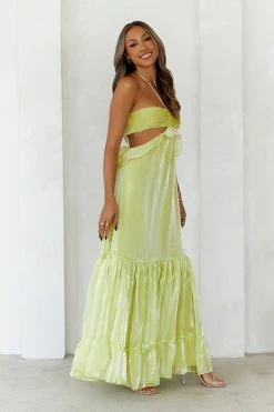 Enchanted Woods Halter Maxi Dress Lime -Hello Molly Shop AA6I0396 1692152726 91a05829 8185 43ec 9615 e3829cd11350