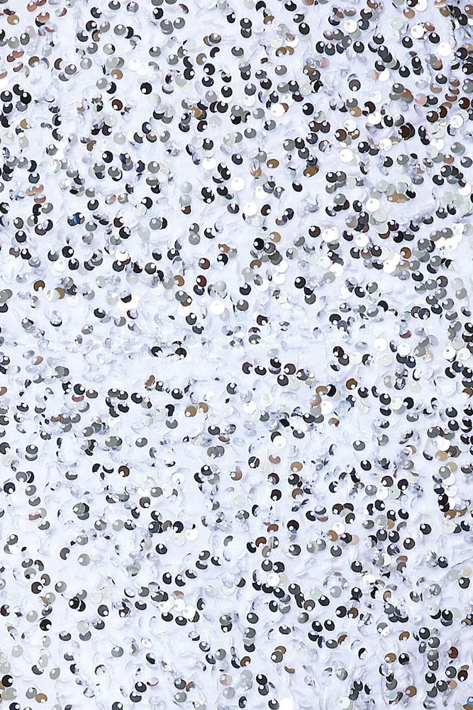 Party Mood Sequin Maxi Dress Silver 10 Party Mood Sequin Maxi Dress Silver - Image 8