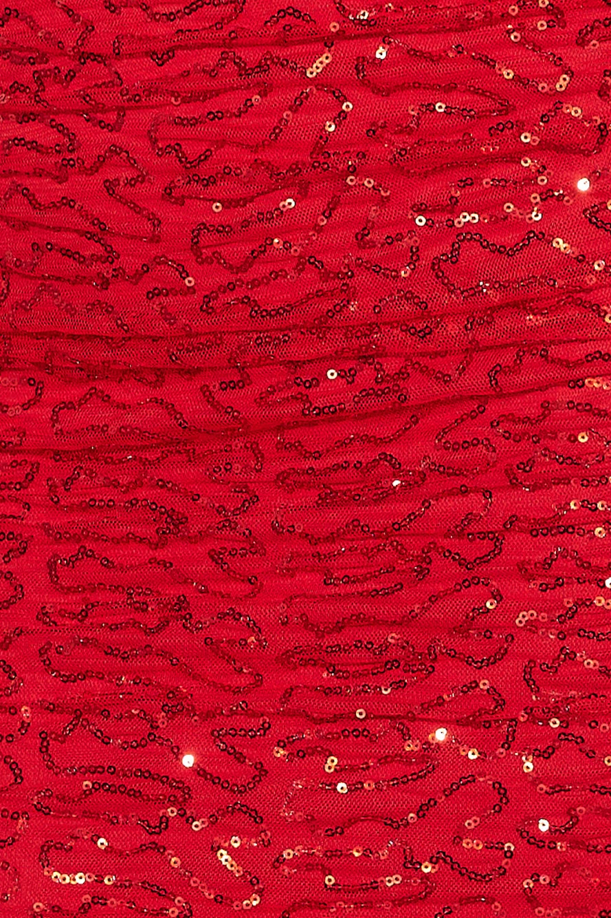 Princess Sparkle Sequin Maxi Dress Red 12 Princess Sparkle Sequin Maxi Dress Red - Image 10