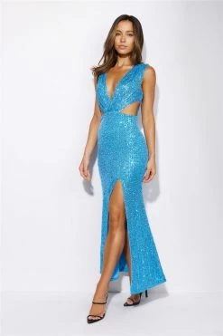 Stylist Team Sequin Maxi Dress Blue 21 Stylist Team Sequin Maxi Dress Blue -Hello Molly Shop Ecom 4261 1684685113