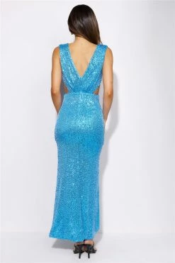 Stylist Team Sequin Maxi Dress Blue 32 Stylist Team Sequin Maxi Dress Blue -Hello Molly Shop Ecom 4264 1684685113
