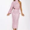 Bring The Class Sequin Maxi Dress Pink 1 Bring The Class Sequin Maxi Dress Pink -Hello Molly Shop Ecom 4322 1686278676