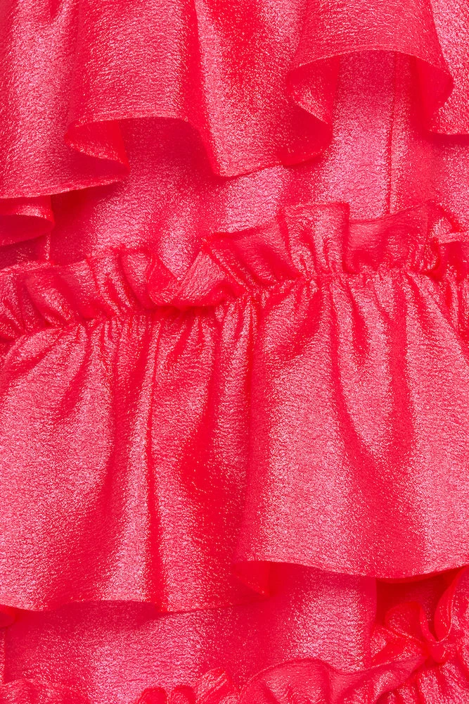 HELLO MOLLY Champagne Towers Mini Dress Hot Pink 10 HELLO MOLLY Champagne Towers Mini Dress Hot Pink - Image 8