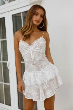 Sweet Ballerina Dress White -Hello Molly Shop L4A1056 1641285974