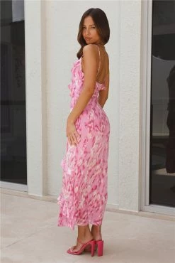 Tickle Fancy Frill Maxi Dress Pink 9 Tickle Fancy Frill Maxi Dress Pink -Hello Molly Shop L4A1227 1696378349