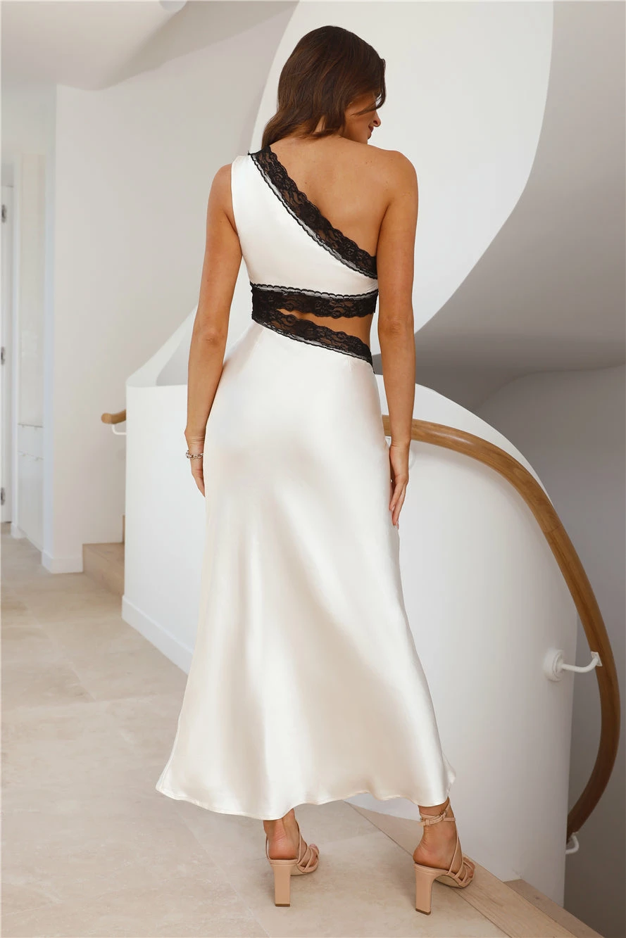 Intricate Love Satin Maxi Dress Champagne 7 Intricate Love Satin Maxi Dress Champagne - Image 5