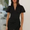 Your Mini Shirt Dress Black -Hello Molly Shop L4A1928 1689317045