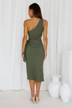 Airplane Mode Midi Dress Green -Hello Molly Shop L4A2330 1652341068
