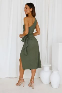 Airplane Mode Midi Dress Green -Hello Molly Shop L4A2334 1652341068