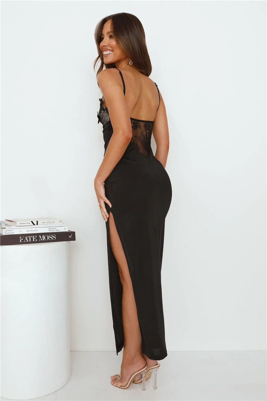 Romance Found Lace Maxi Dress Black 6 Romance Found Lace Maxi Dress Black - Image 4