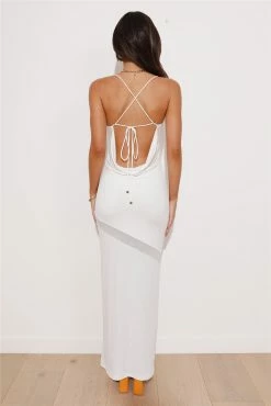 Hotter Than All Maxi Dress White -Hello Molly Shop L4A3119 1686615601