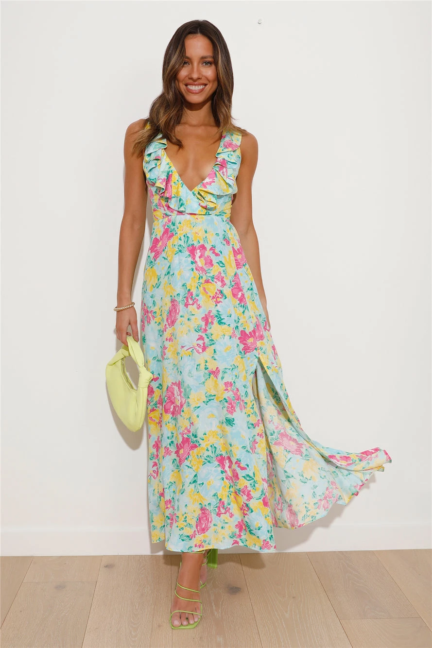 All Season Long Maxi Dress Blue 4 All Season Long Maxi Dress Blue - Image 2
