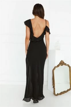 RUNAWAY Vacanza Maxi Dress Black -Hello Molly Shop L4A4007 1701240698