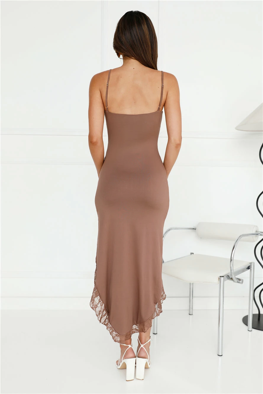 Treat Time Lace Midi Dress Coffee 9 Treat Time Lace Midi Dress Coffee - Image 7