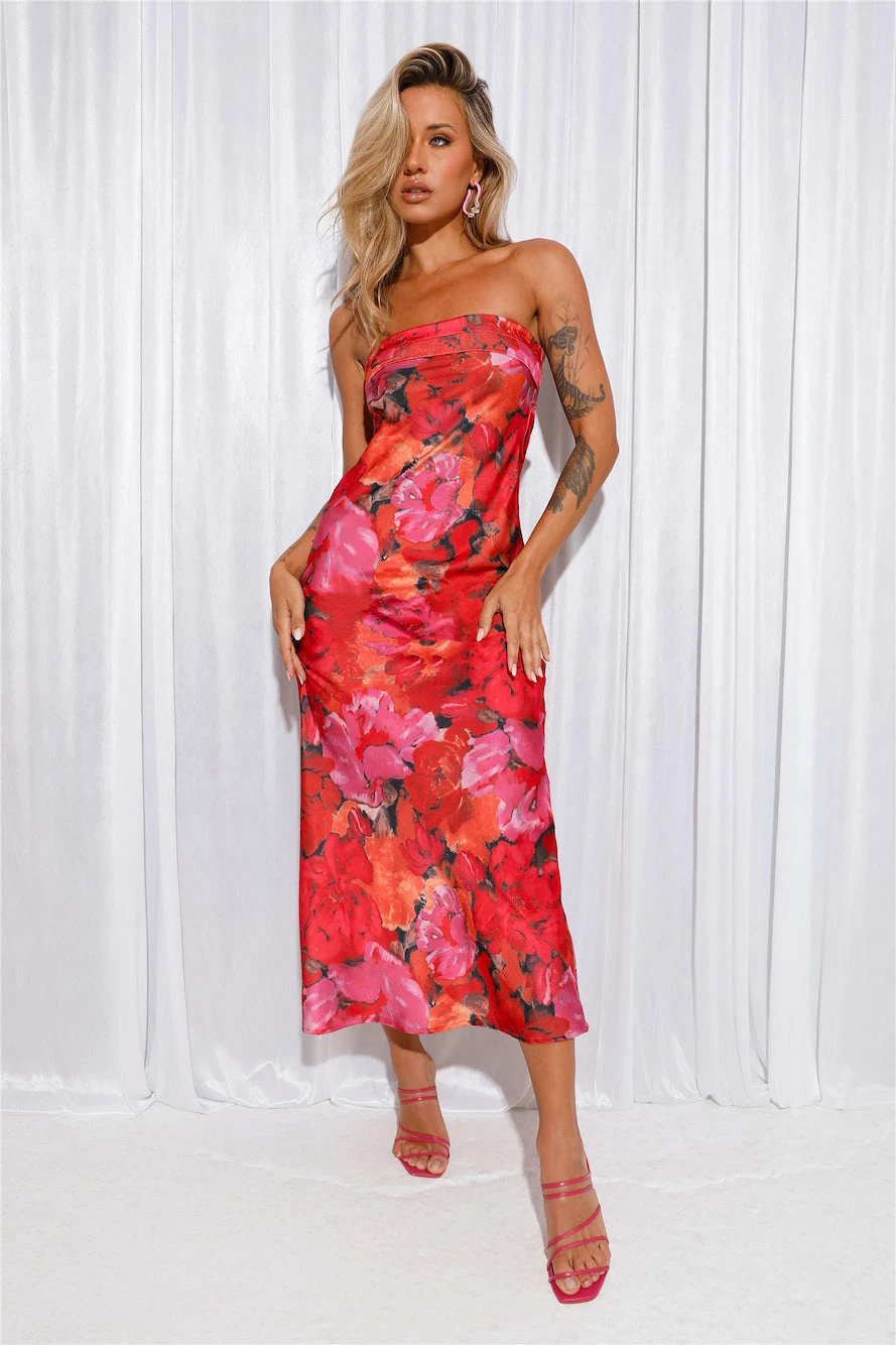 Highway To Heaven Maxi Dress Red Floral 3 Highway To Heaven Maxi Dress Red Floral - Image 2