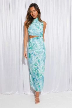 Ocean Odyssey Midi Dress Blue -Hello Molly Shop L4A8445 1687487711