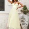 Wandering In The Light Tulle Midi Dress Yellow -Hello Molly Shop L4A9385 1701383345